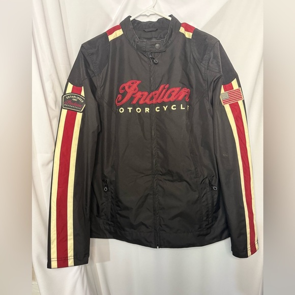 Indian Motorcycle Black and Red Men's Jacket - Picture 1 of 4